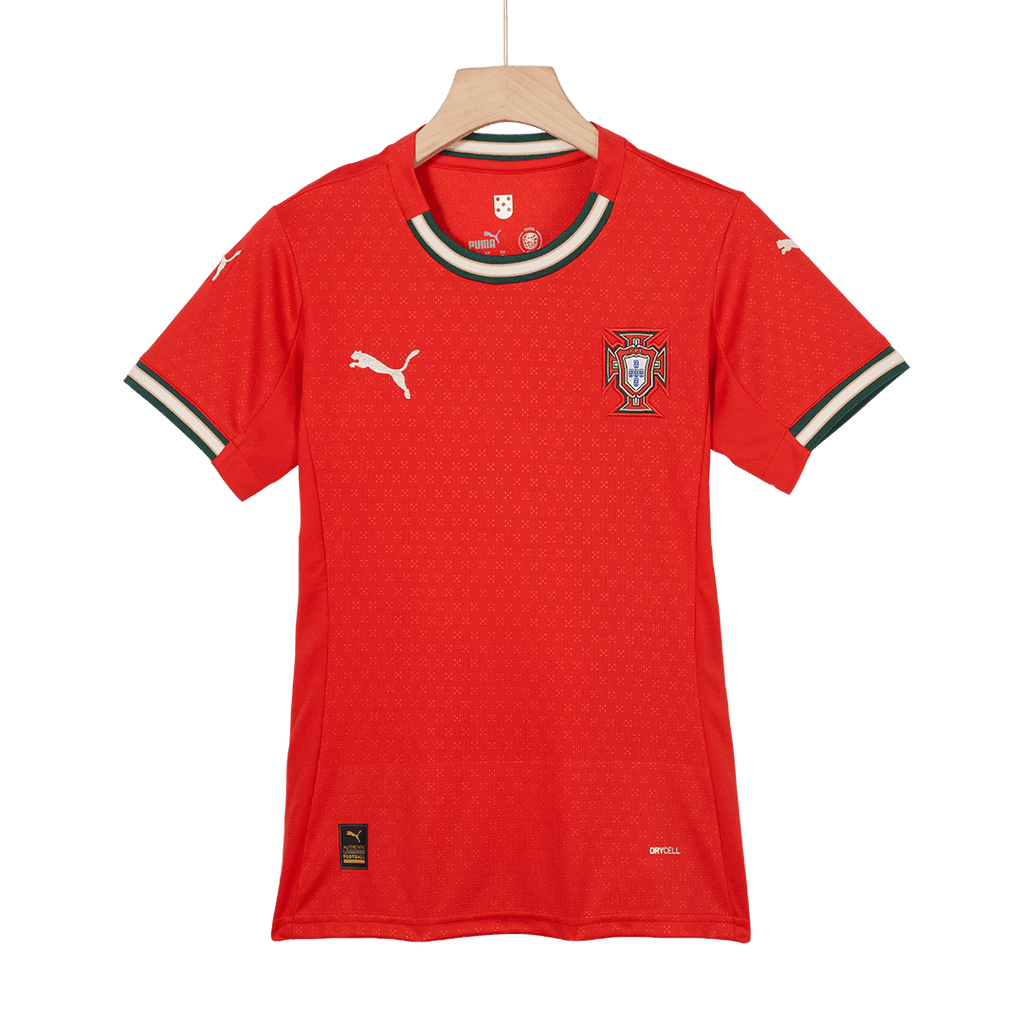 Kits de fútbol RONALDO #7 Camiseta de fútbol local de Portugal para mujer 2025 Rojo
