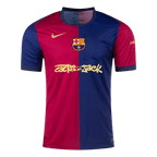 Soccer Kits Barcelona X Travis Scott Home Soccer Jersey 2024/25 Red&Blue