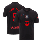 Maillot de football LEWANDOWSKI #9 Barcelone Extérieur 2024/25 - Logo Spotify sans texte