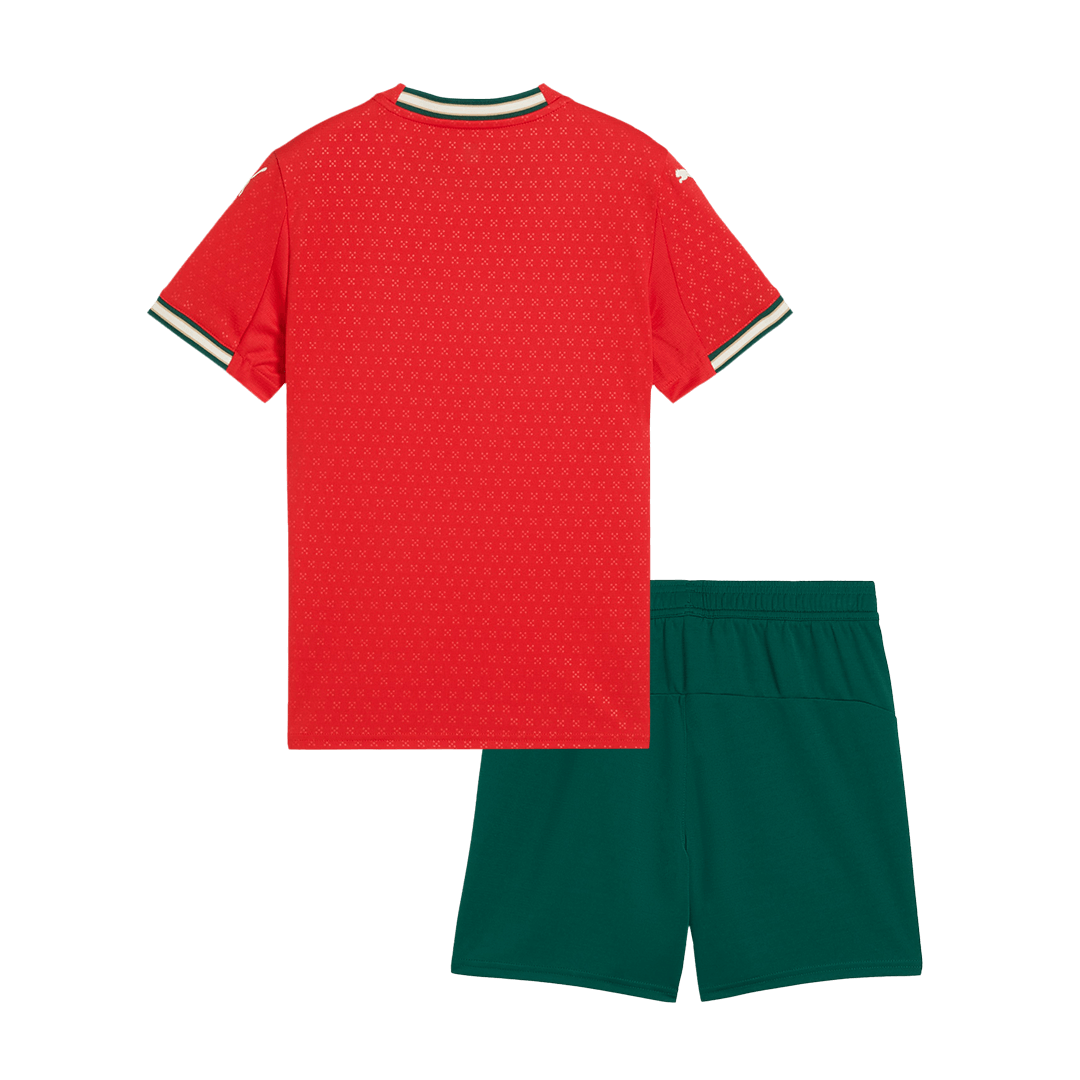 Kits de fútbol para niños: camiseta local de Portugal (camiseta y pantalones cortos) 2025, color rojo