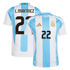 Soccer Kits Authentic L.MARTÍNEZ #22 Argentina Home Soccer Jersey Copa America 2024