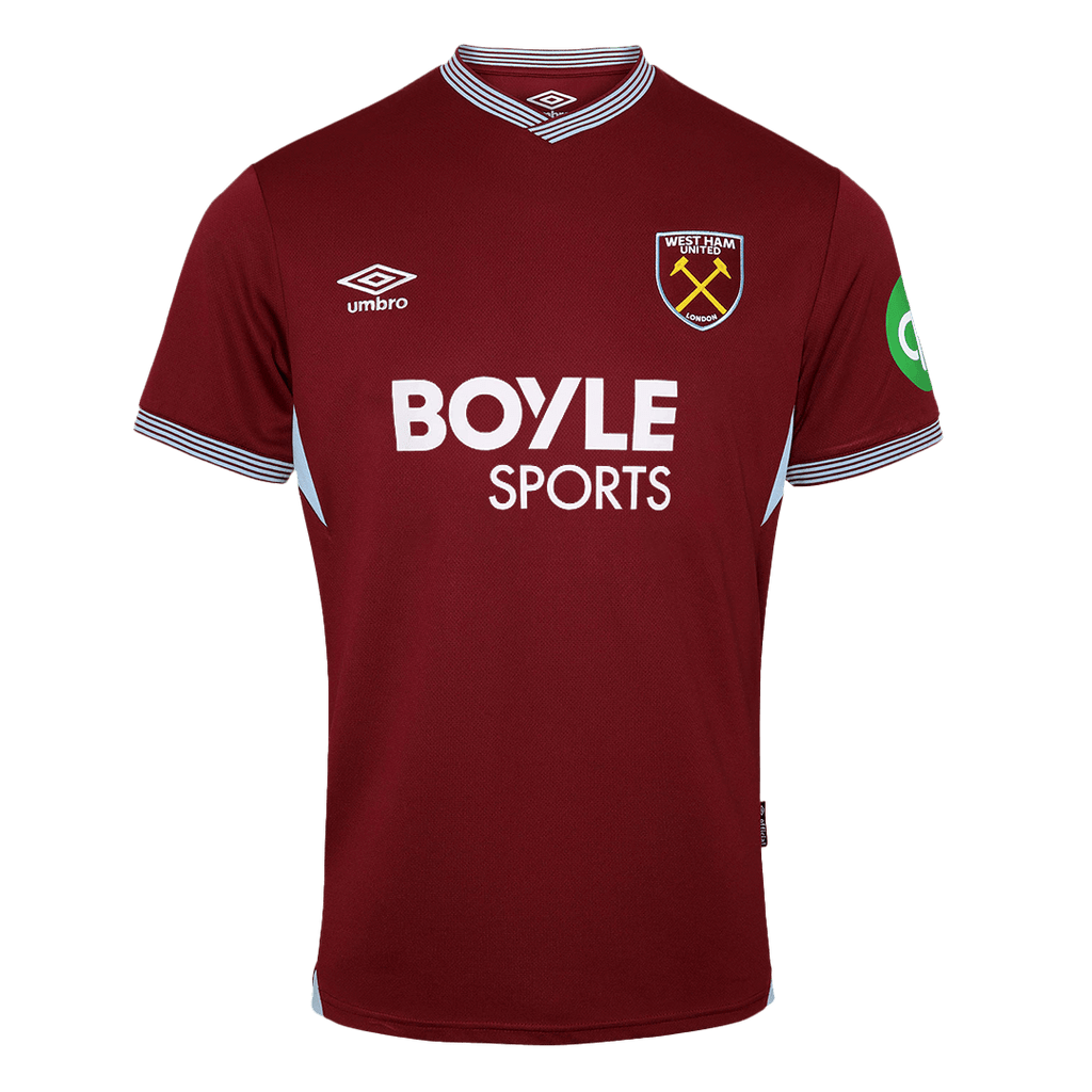 Kits de fútbol West Ham United Home Soccer Jersey 2025/26 Rojo