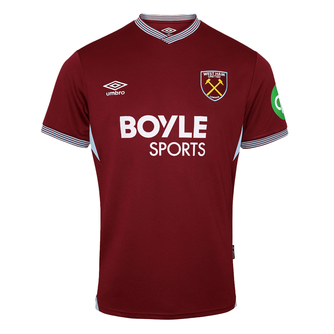 Kits de fútbol West Ham United Home Soccer Jersey 2025/26 Rojo