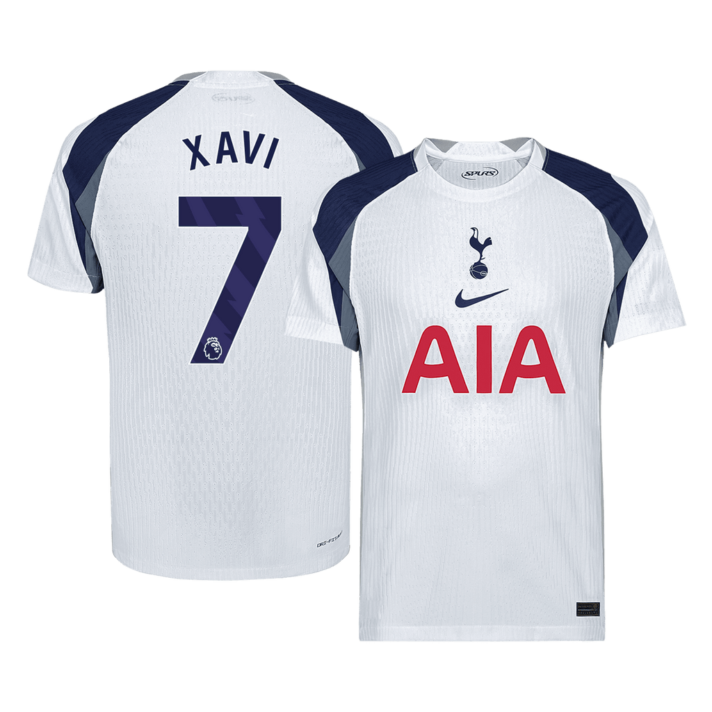 Soccer Kits XAVI #7 Authentic Tottenham Hotspur Home Soccer Jersey 2025/26 White