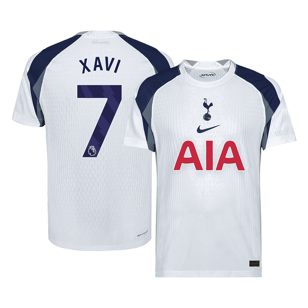Soccer Kits XAVI #7 Authentic Tottenham Hotspur Home Soccer Jersey 2025/26 White