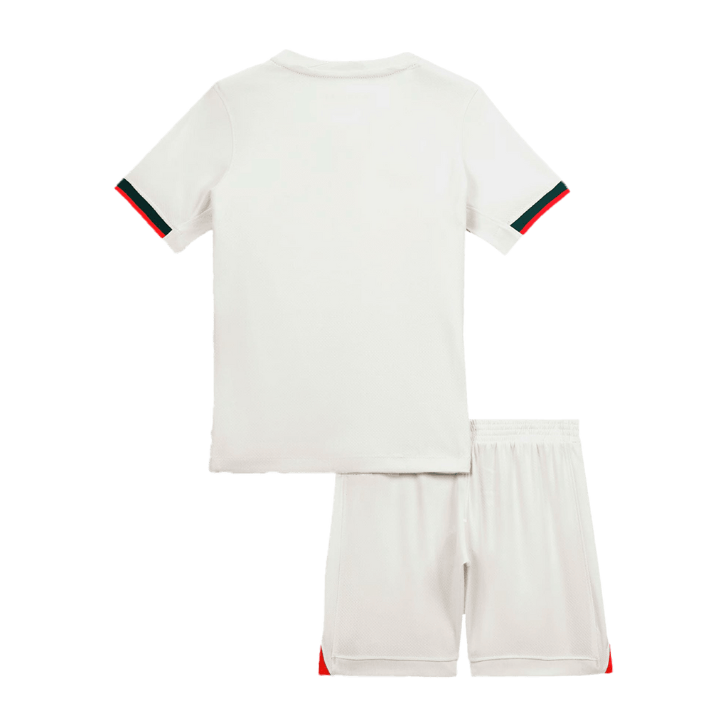 Camiseta de visitante del Chelsea para niño (camiseta y pantalones cortos) 2025/26, color blanco