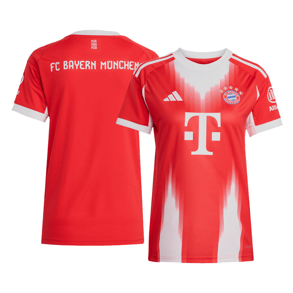 Camiseta de fútbol local del Bayern Múnich para mujer 2025/26, roja