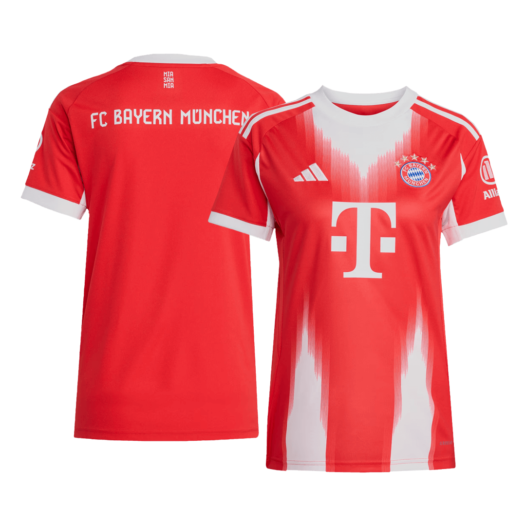 Camiseta de fútbol local del Bayern Múnich para mujer 2025/26, roja