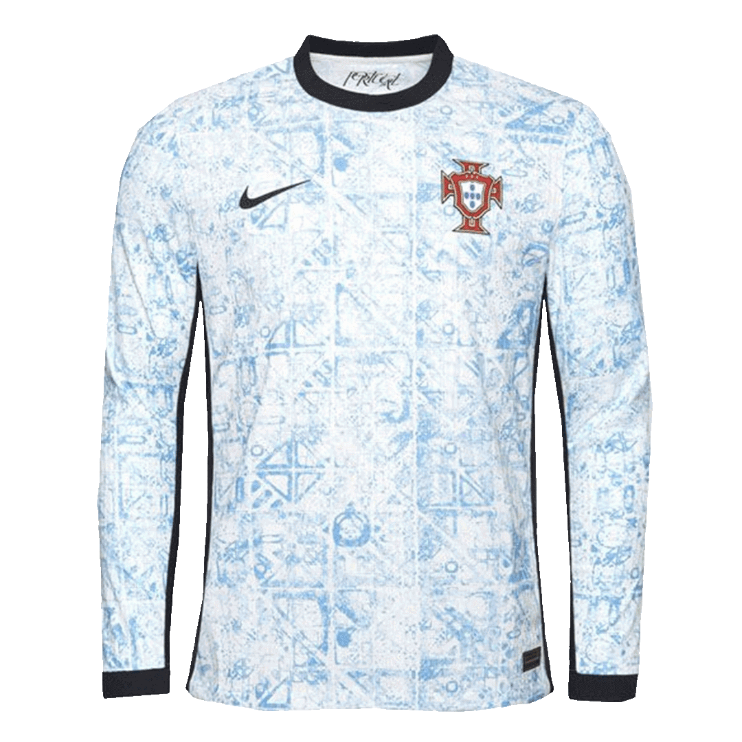 Soccer Kits Authentic Portugal Away Long Sleeve Soccer Jersey Euro 2024
