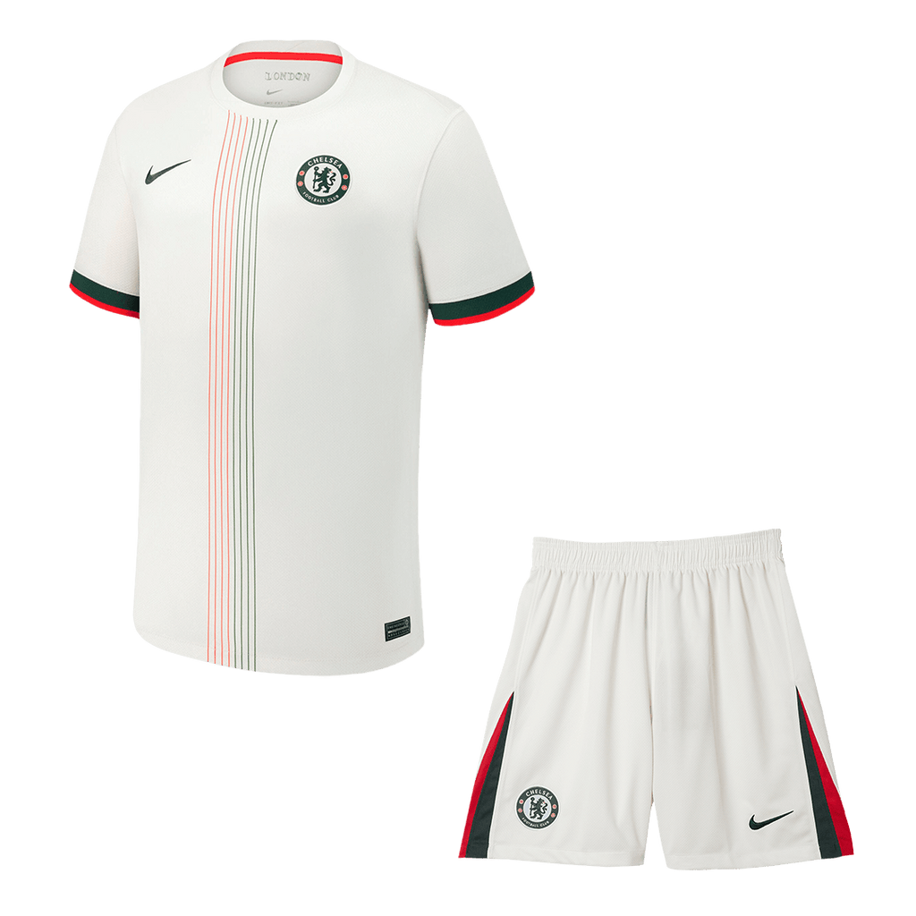 Soccer Kits Chelsea Away Soccer Jersey Kit(Jersey+Shorts) 2025/26 White