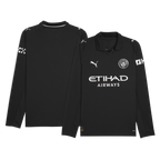 Soccer Kits 25/26 Manchester City Away Long Sleeve Soccer Jersey Black