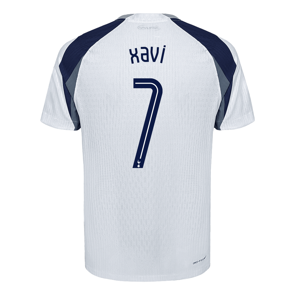 Soccer Kits XAVI #7 Authentic Tottenham Hotspur Home Soccer Jersey 2025/26 White - UCL