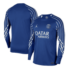 Camiseta de fútbol de manga larga de visitante del PSG 2024/25 azul marino