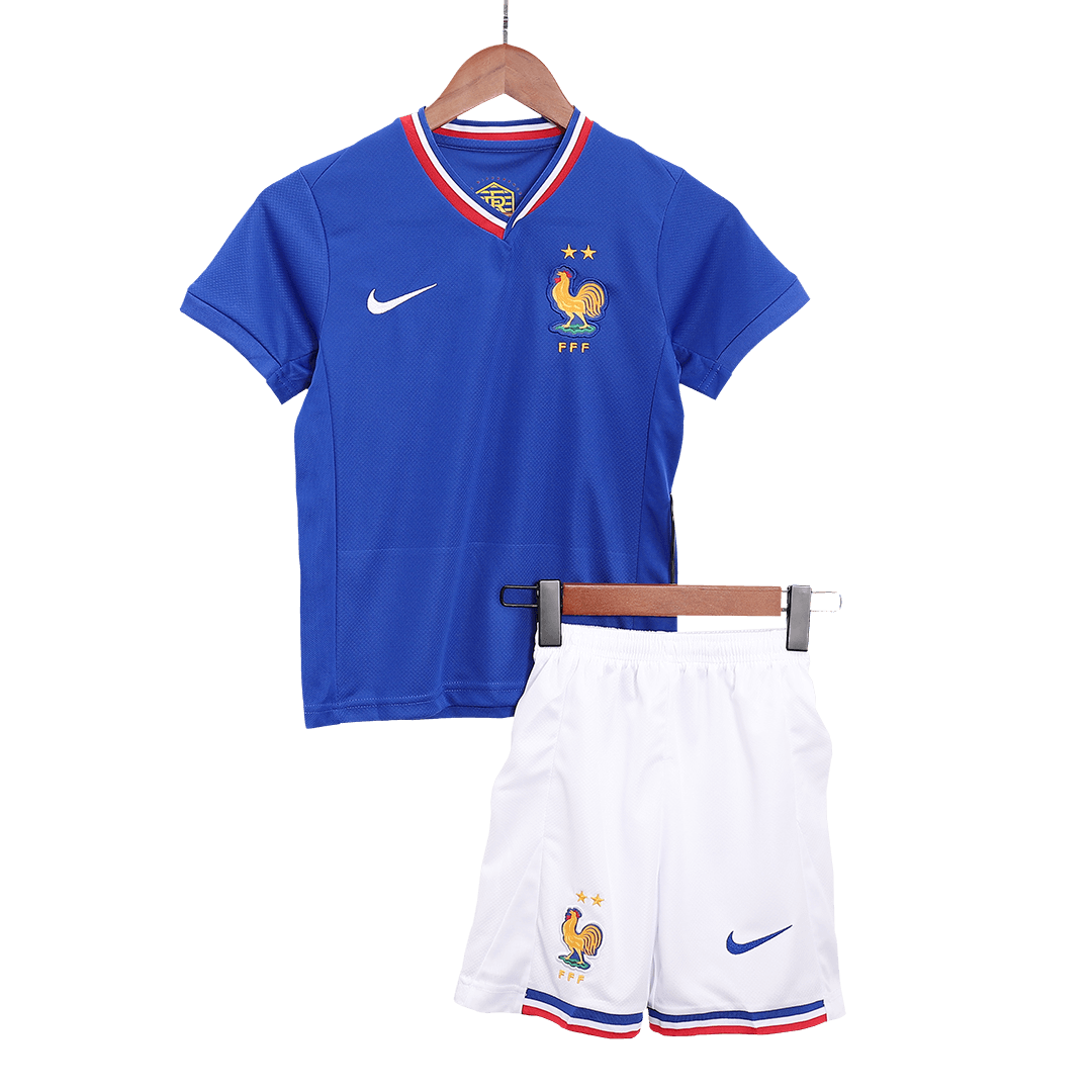 Kits de fútbol para niños: camiseta local de Francia (camiseta y pantalón corto) para la Eurocopa 2024