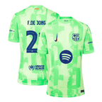 Maillot de football F.DE JONG #21 Barcelone Third Extérieur 2024/25 - UCL£¨Logo Spotify sans texte£©