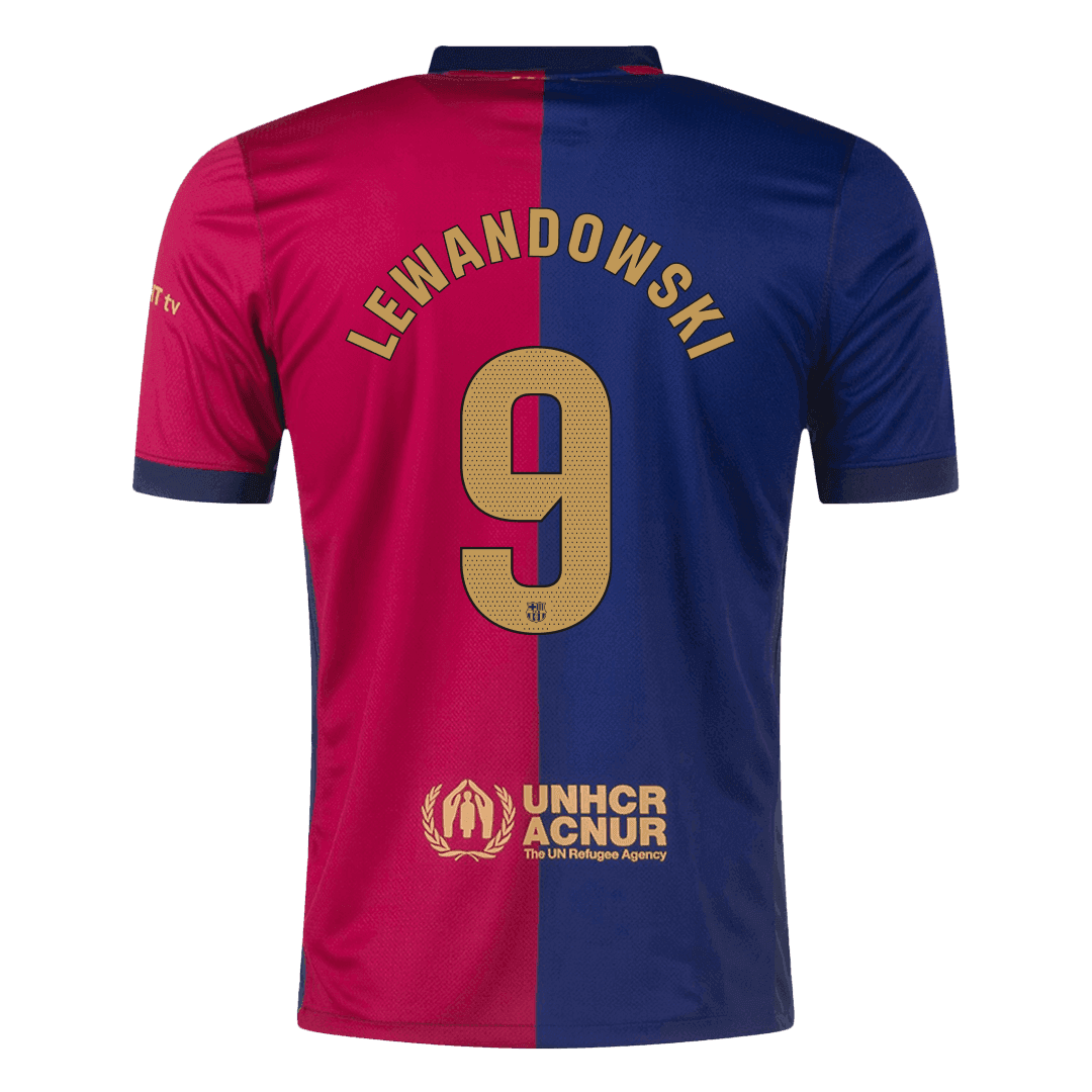 Maillot de football domicile LEWANDOWSKI #9 Barcelone 2024/25