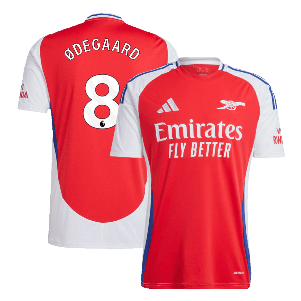 Soccer Kits ØDEGAARD #8 Arsenal Home Football Shirt 2024/25