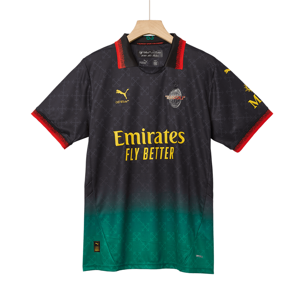 Soccer Kits AC Milan Fourth Away Soccer Jersey Kit(Jersey+Shorts) 2024/25 Green&Black