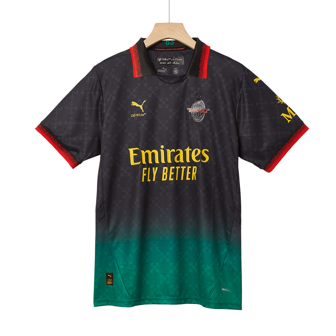 Soccer Kits AC Milan Fourth Away Soccer Jersey Kit(Jersey+Shorts) 2024/25 Green&Black