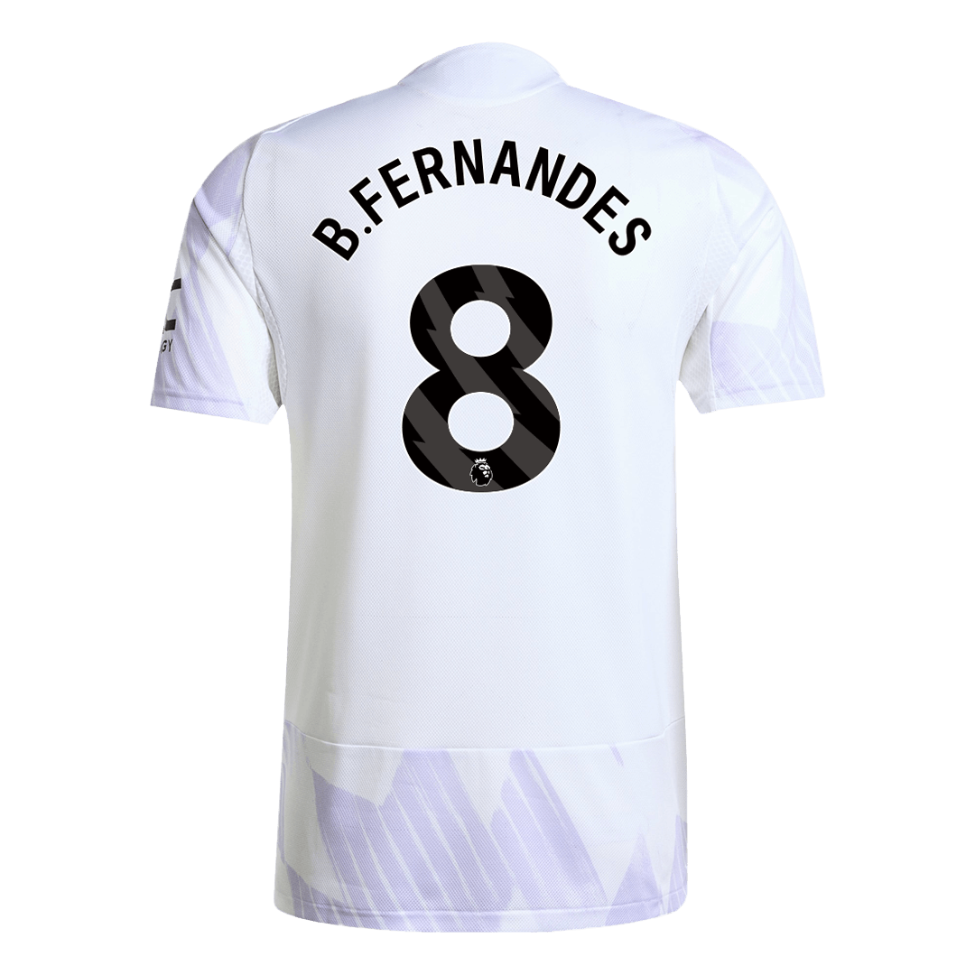 Soccer Kits Authentic B.FERNANDES #8 Manchester United Away Soccer Jersey 2025/26 White