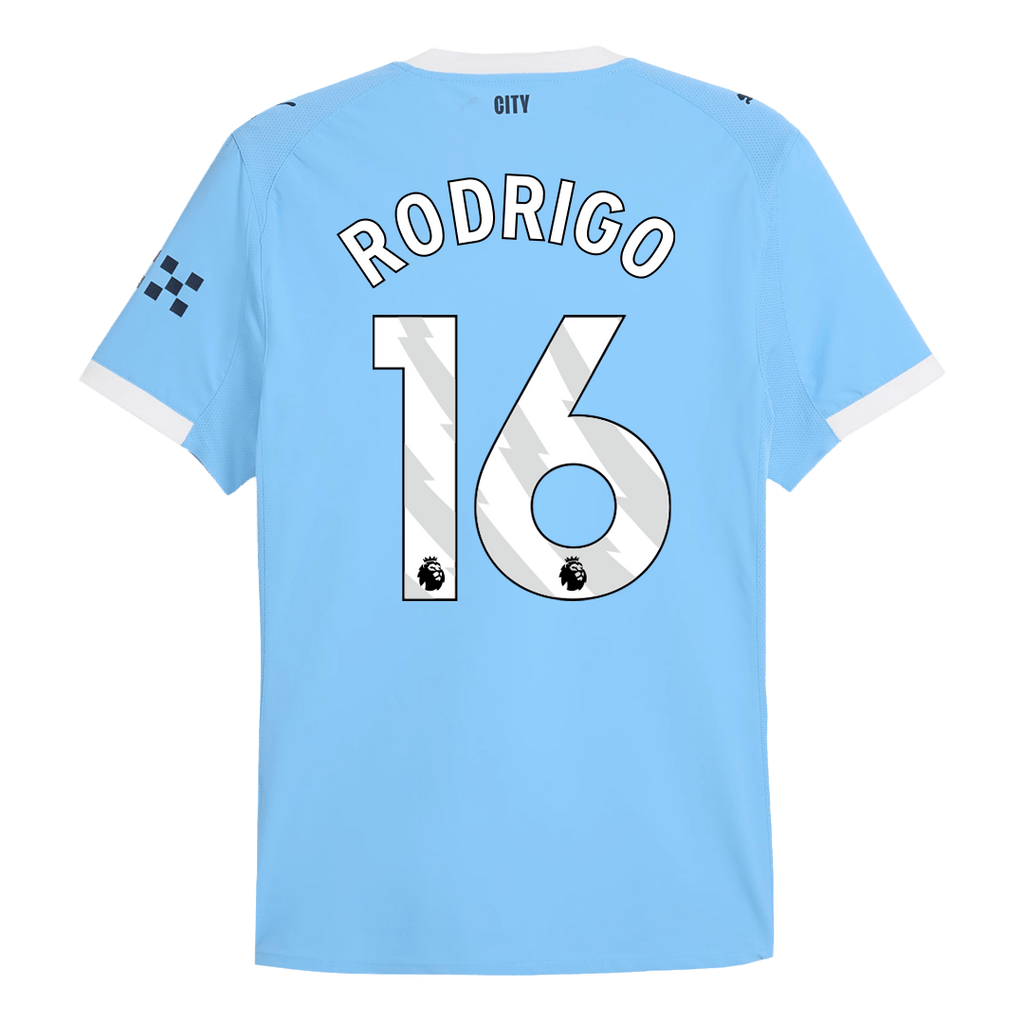 Soccer Kits Authentic RODRIGO #16 Manchester City Home Soccer Jersey 2025/26 Blue