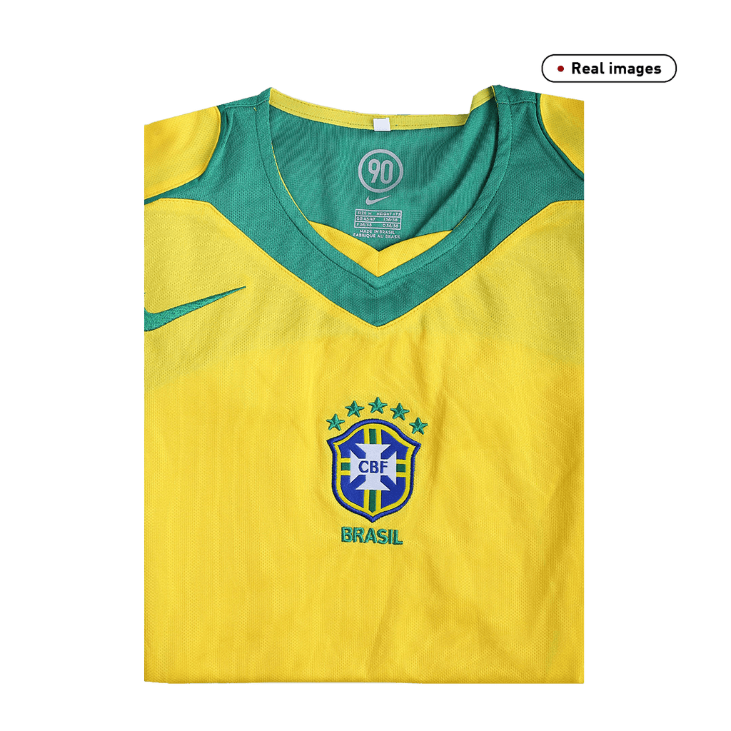 Camiseta de fútbol retro de Brasil 2004 para el hogar