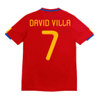 Kits de fútbol Retro DAVID VILLA #7 2010 Camiseta de fútbol local de España