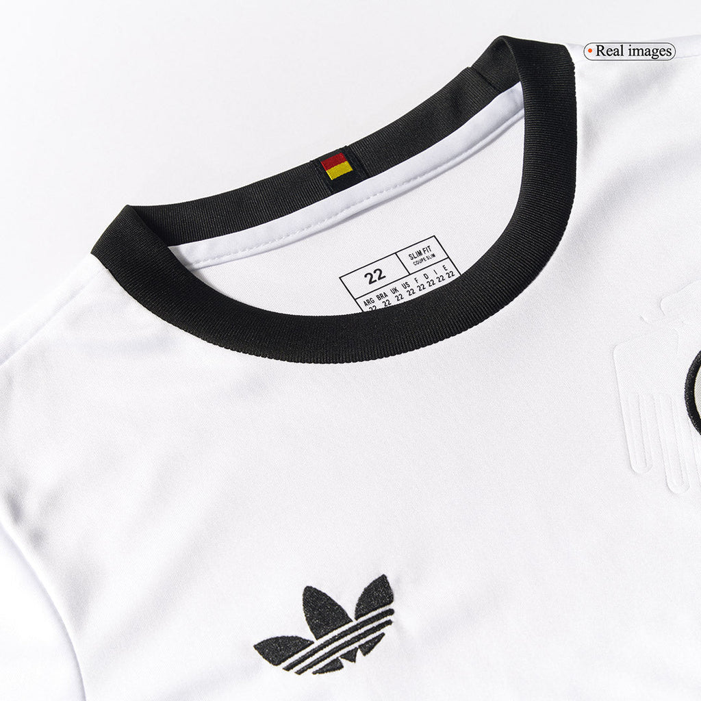 Camiseta de fútbol infantil del 125.º aniversario de Alemania (camiseta y pantalón corto) 2025, color blanco