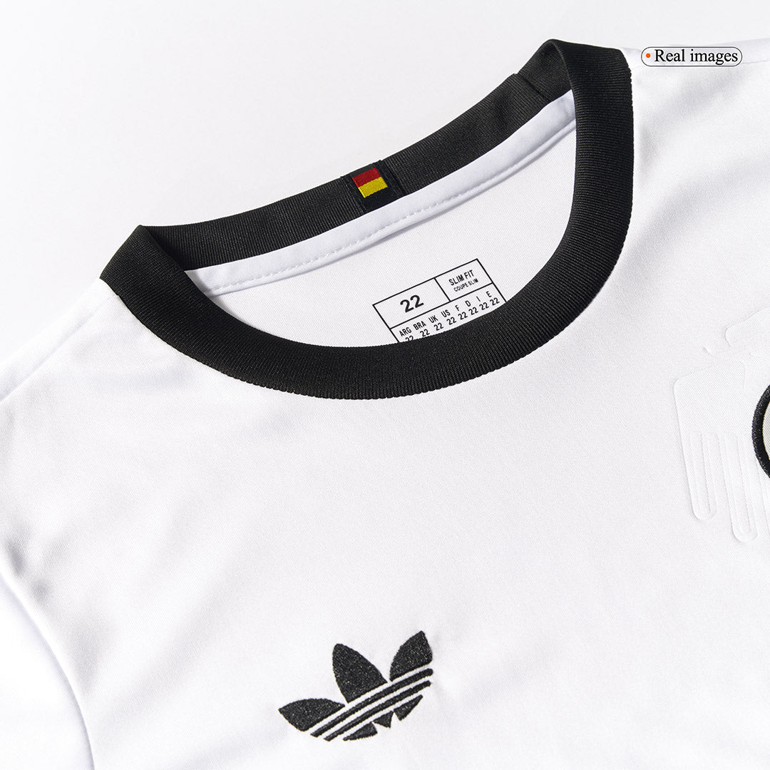 Camiseta de fútbol infantil del 125.º aniversario de Alemania (camiseta y pantalón corto) 2025, color blanco