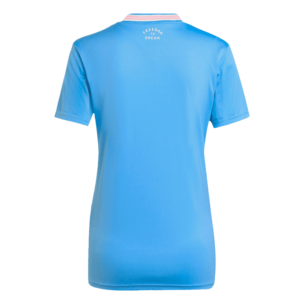 Camiseta de fútbol de visitante del Inter Miami 2025 para mujer, azul, tercera equipación