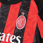 Maillot de football domicile AC Milan pour enfant (maillot, short, chaussettes) 2025/26 rouge et noir