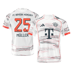 Soccer Kits Authentic  MÜLLER  #25 Bayern Munich Away Soccer Jersey 2025/26 White