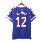 Kits de fútbol Retro HENRY #12 1998 Francia Camiseta de fútbol local