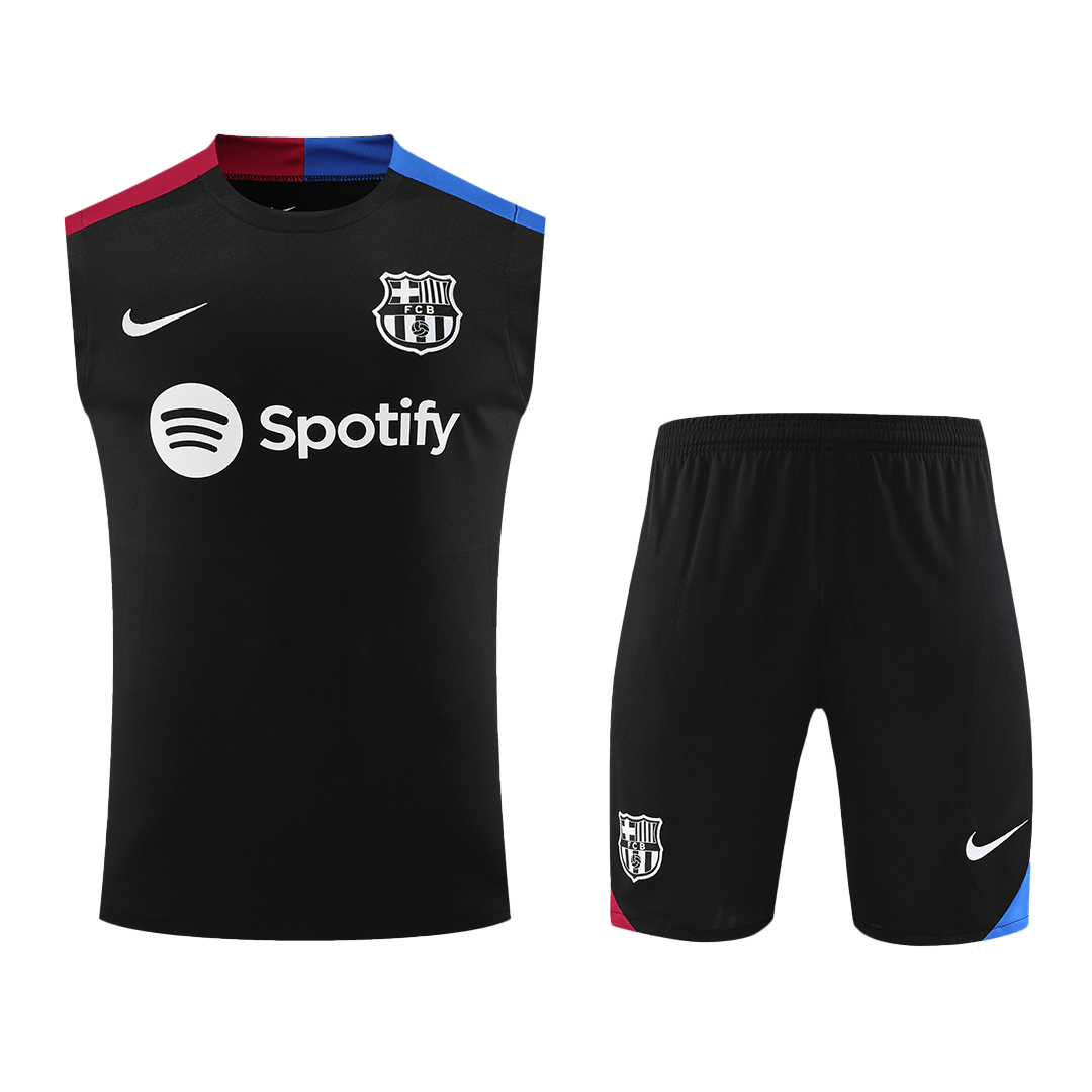 Soccer Kits Barcelona Pre-Match Soccer Jersey Vest Kit(Jersey+Shorts) 2024/25