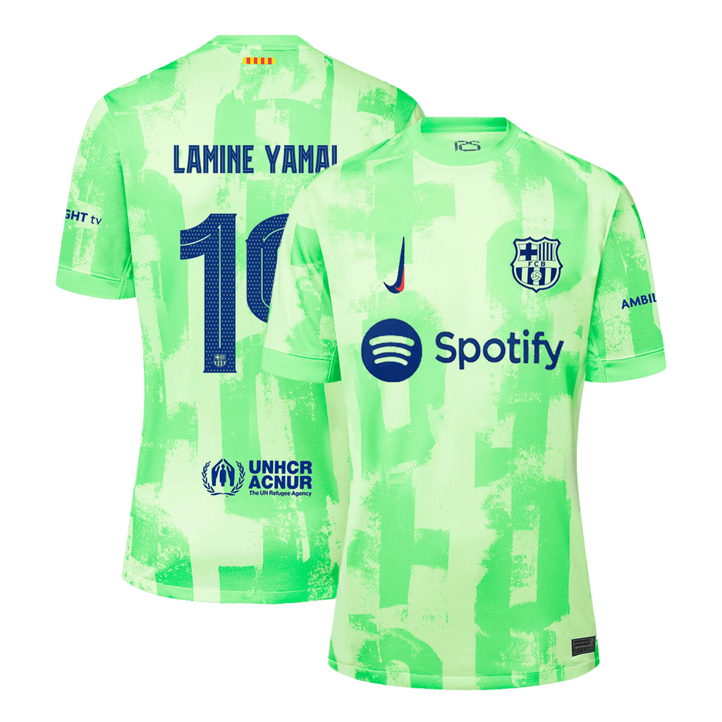 Maillot de football extérieur LAMINE YAMAL #19 Barcelone 2024/25 - UCL