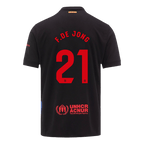 Maillot de football F.DE JONG #21 Barcelone Extérieur 2024/25 - Logo Spotify sans texte