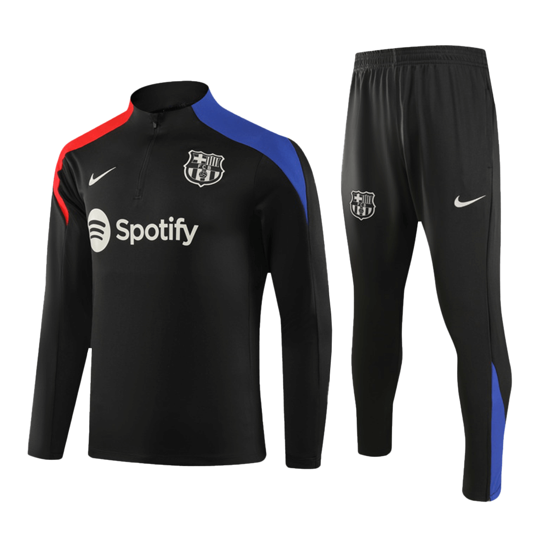 Soccer Kits Barcelona Zipper Sweatshirt Kit(Top+Pants) 2024/25