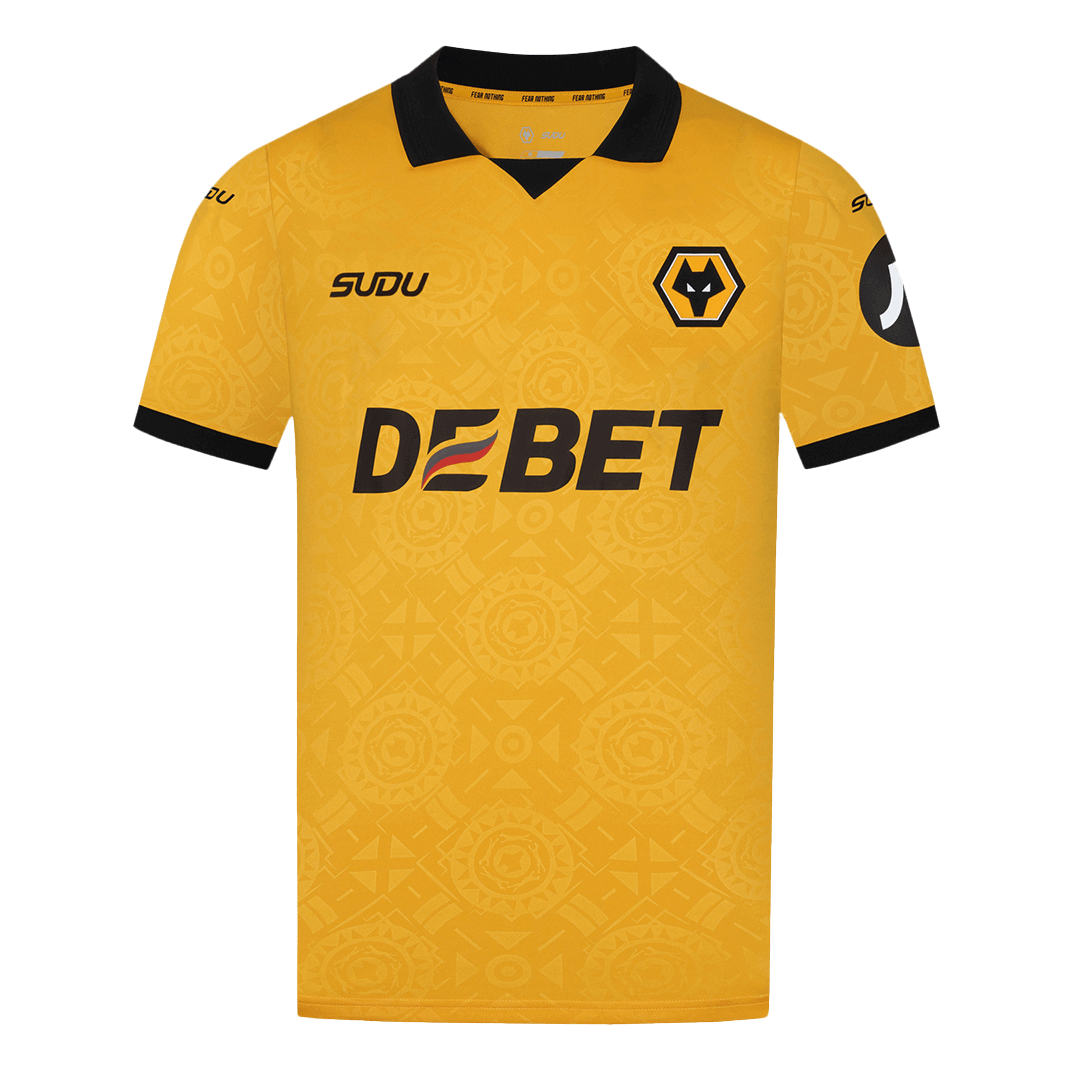 Camiseta de fútbol local de los Wolves 2025/26 amarilla