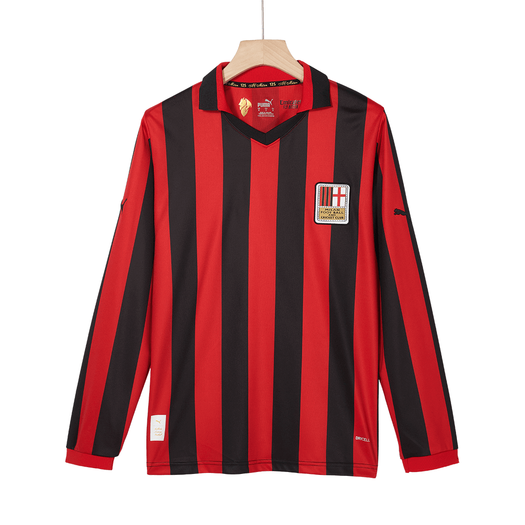 Soccer Kits #125 AC Milan 125th Anniversary Long Sleeve Soccer Jersey 2024/25