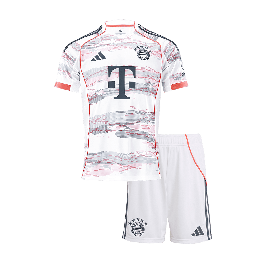 Maillot de football extérieur Bayern Munich 2025/26 pour enfant (maillot et short) Blanc